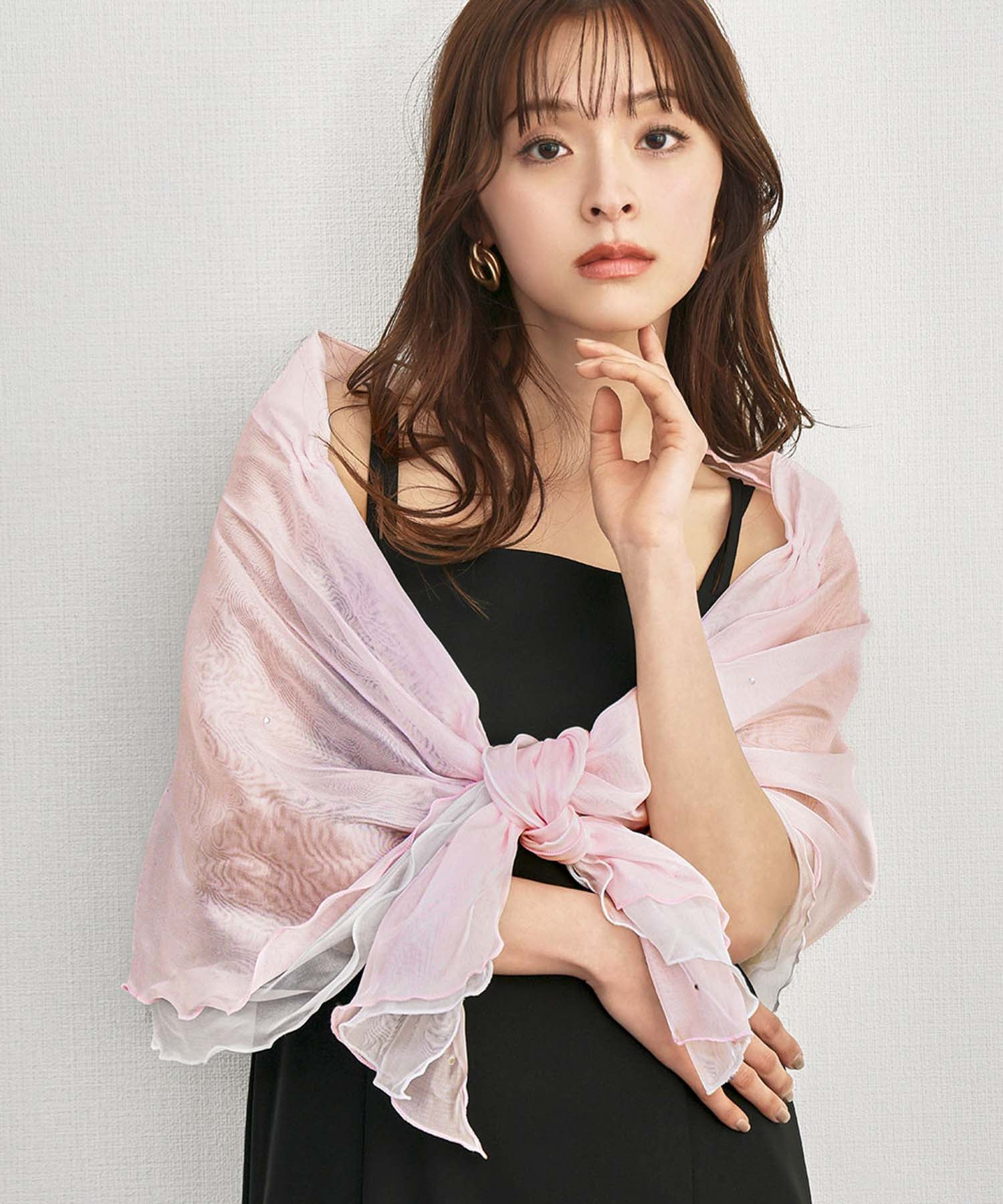 結婚式・お呼ばれ対応 | バイカラーオーガンジーショール - パーティー