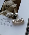 クリアビジューフラワーモチーフバレッタ（Bタイプ）