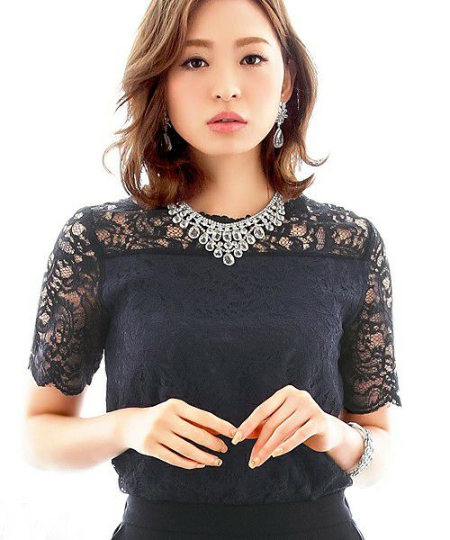 結婚式・お呼ばれ対応 | レース切替パンツドレス - パーティードレス