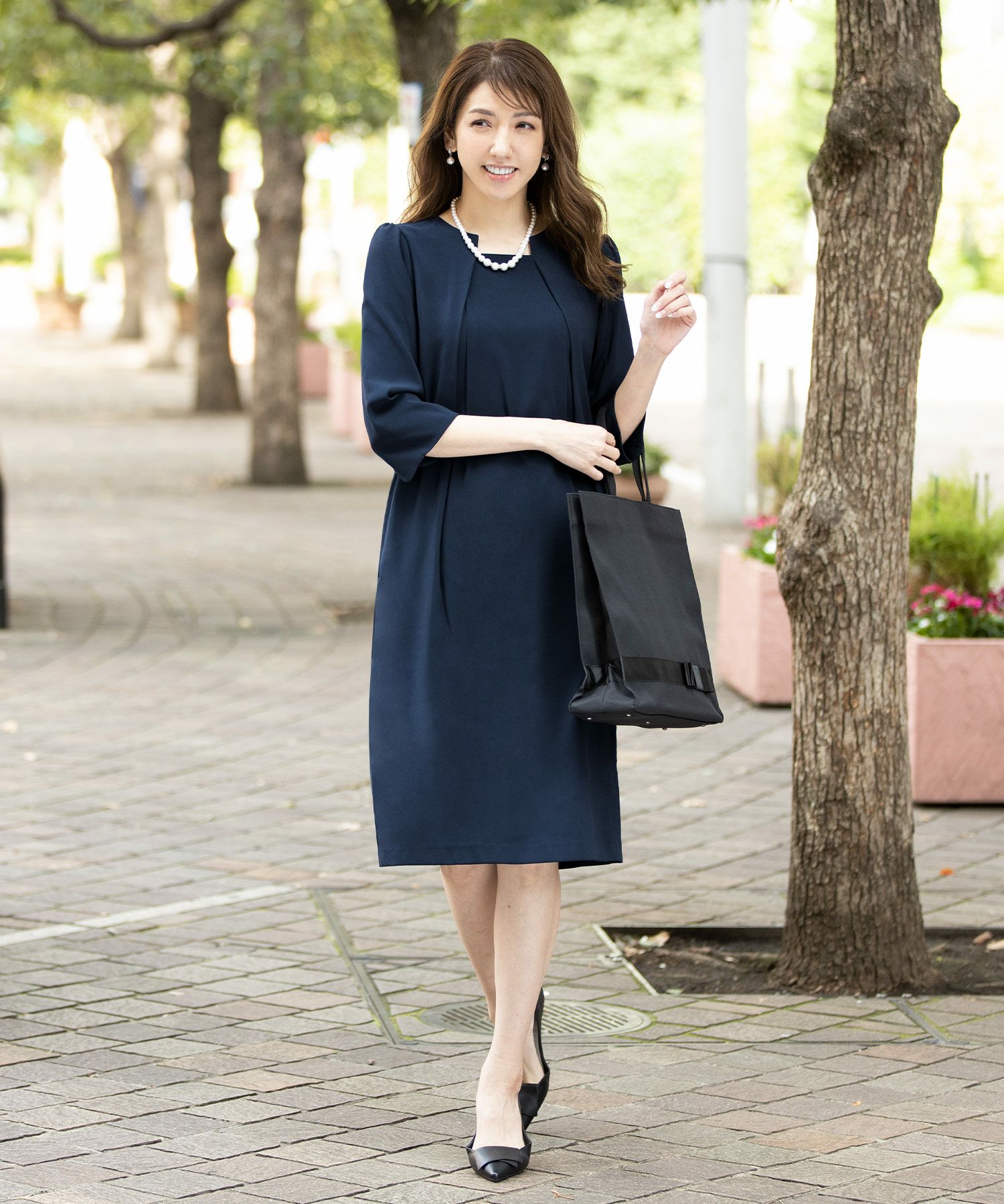 結婚式・お呼ばれ対応 | トロンプルイユワンピース - パーティードレス