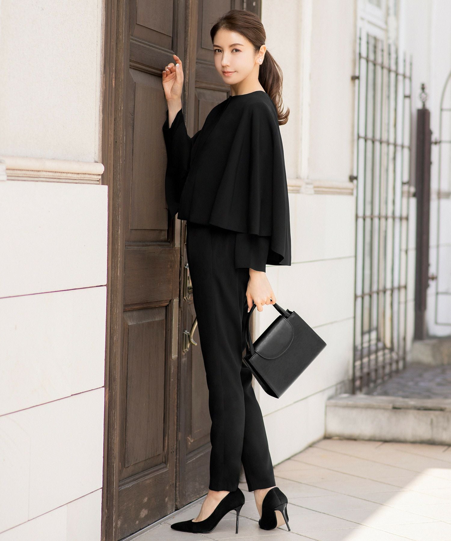 冠婚葬祭・卒業式・入学式対応 | ケープ&ブラウス＆パンツ3点セット