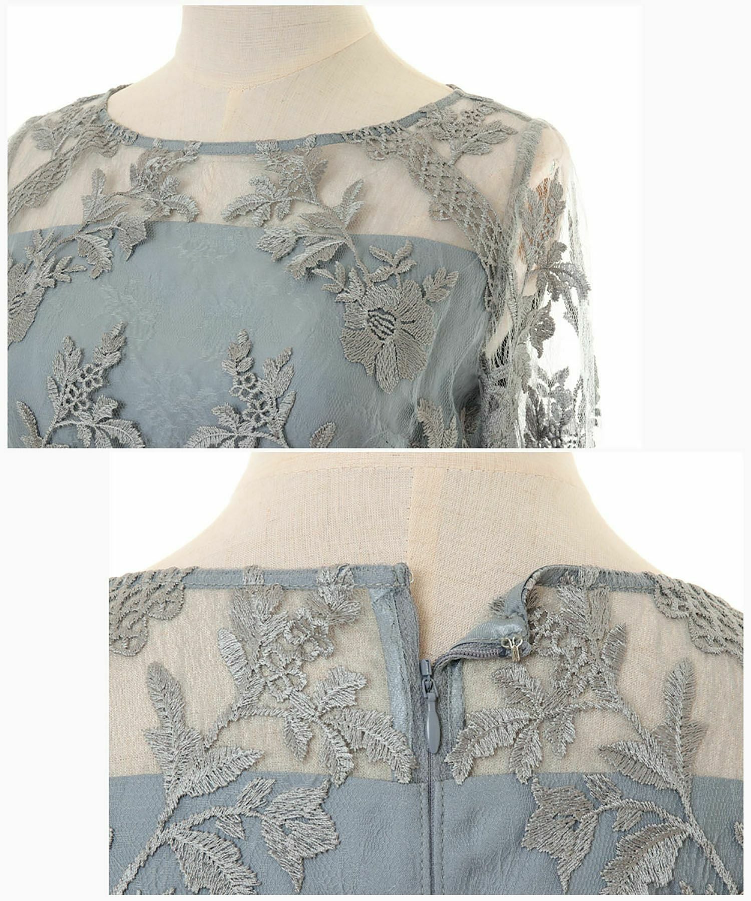 ♡フローラル刺繍 フォーマルドレス♡120㎝ 結婚式・お呼ばれ対応 |刺繍レースプリーツ結婚式ワンピース