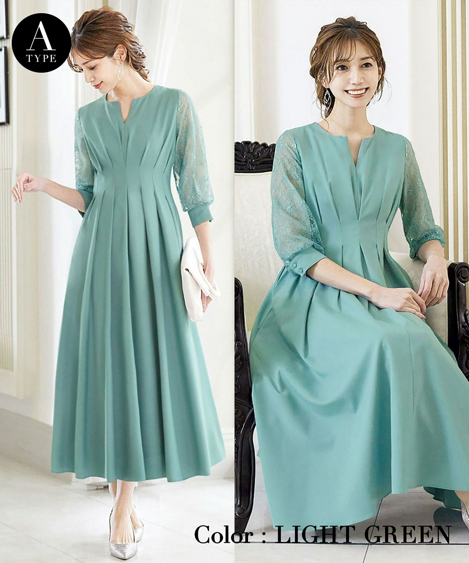 結婚式・お呼ばれ対応 | キーネックワンピース - パーティードレス通販