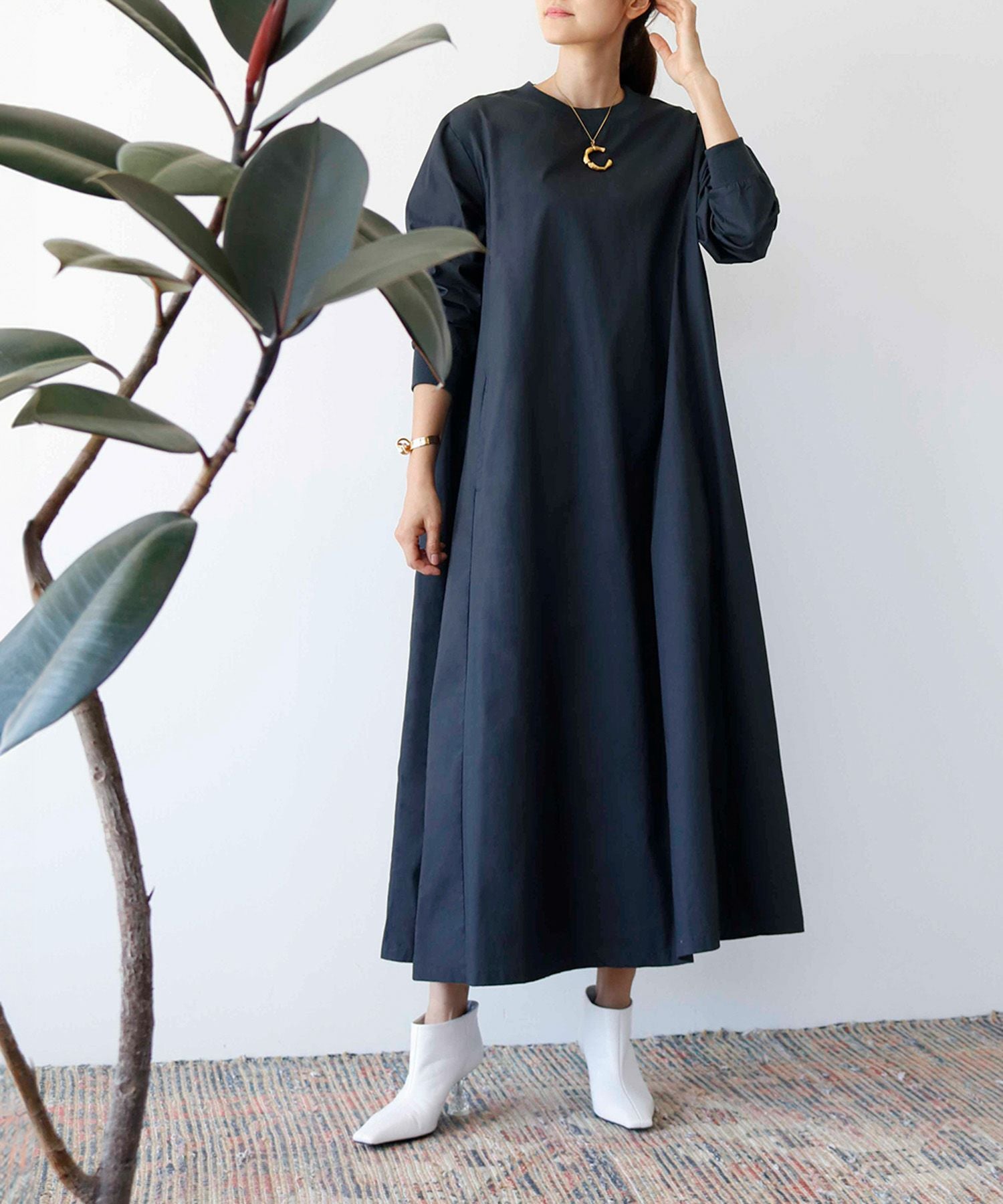 デイリー・カジュアル対応 | Aラインロング丈ワンピース - パーティー