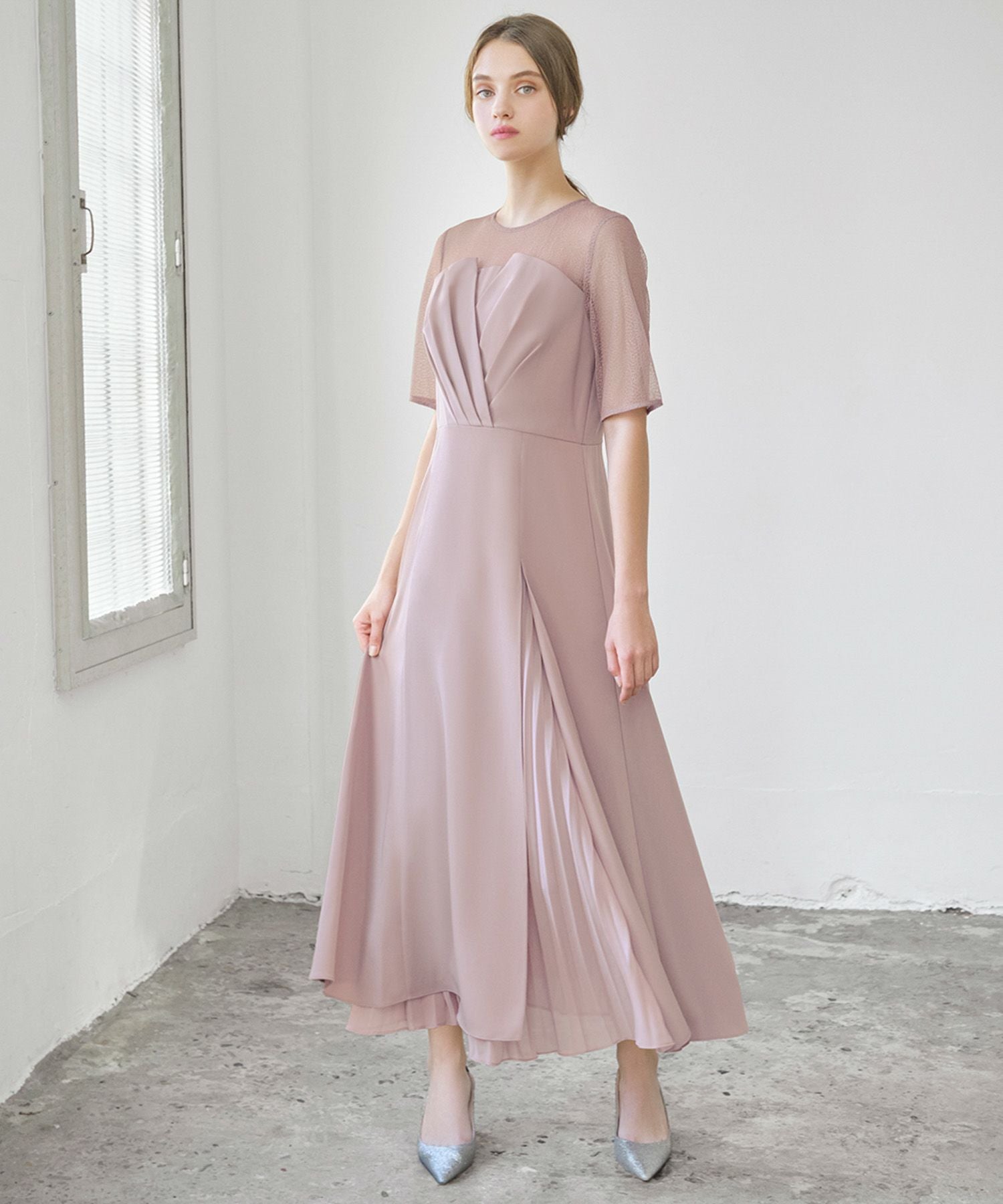 結婚式・お呼ばれ対応 | ビスチェ風アシンメトリーワンピース