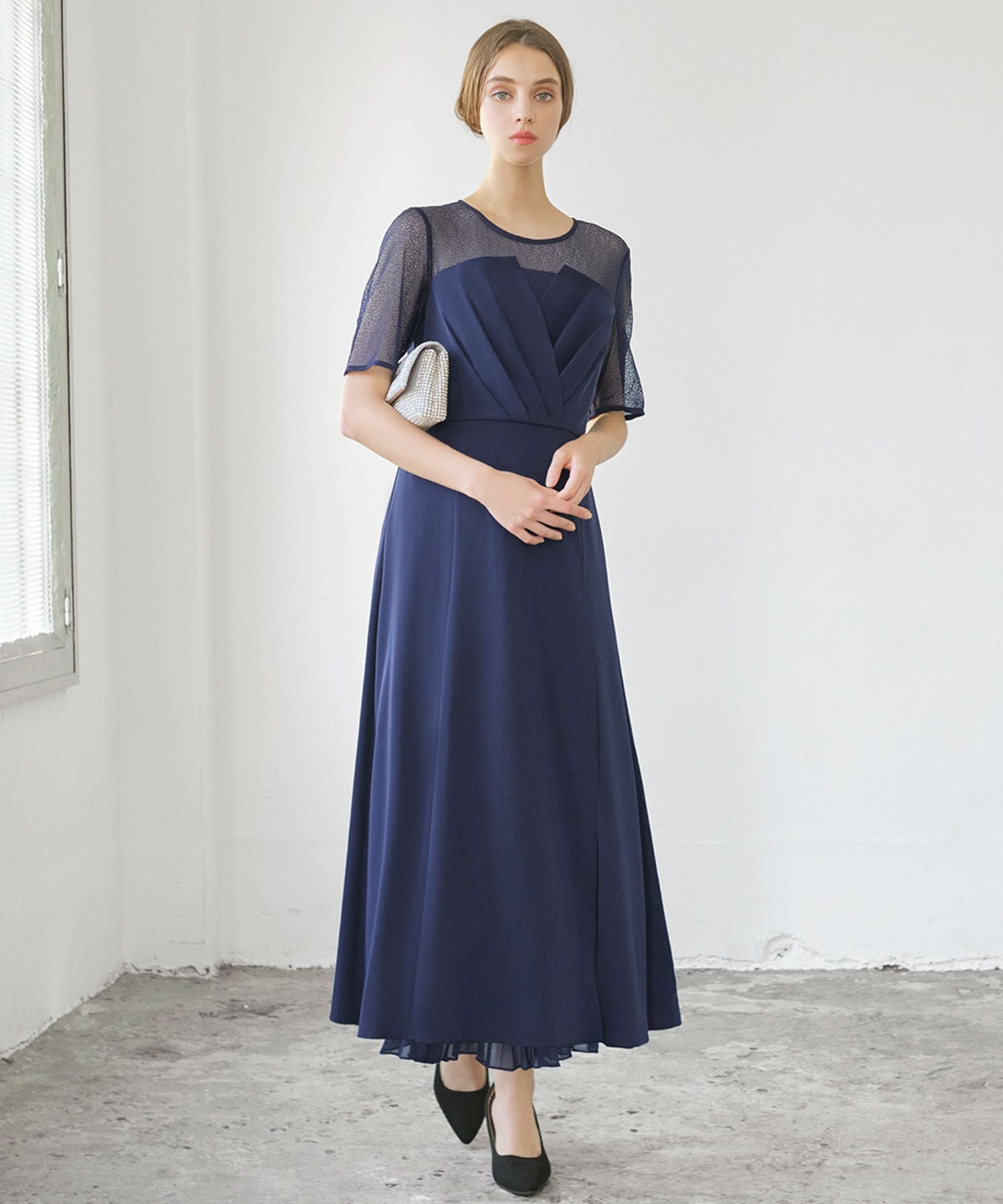 結婚式・お呼ばれ対応 | ビスチェ風アシンメトリーワンピース