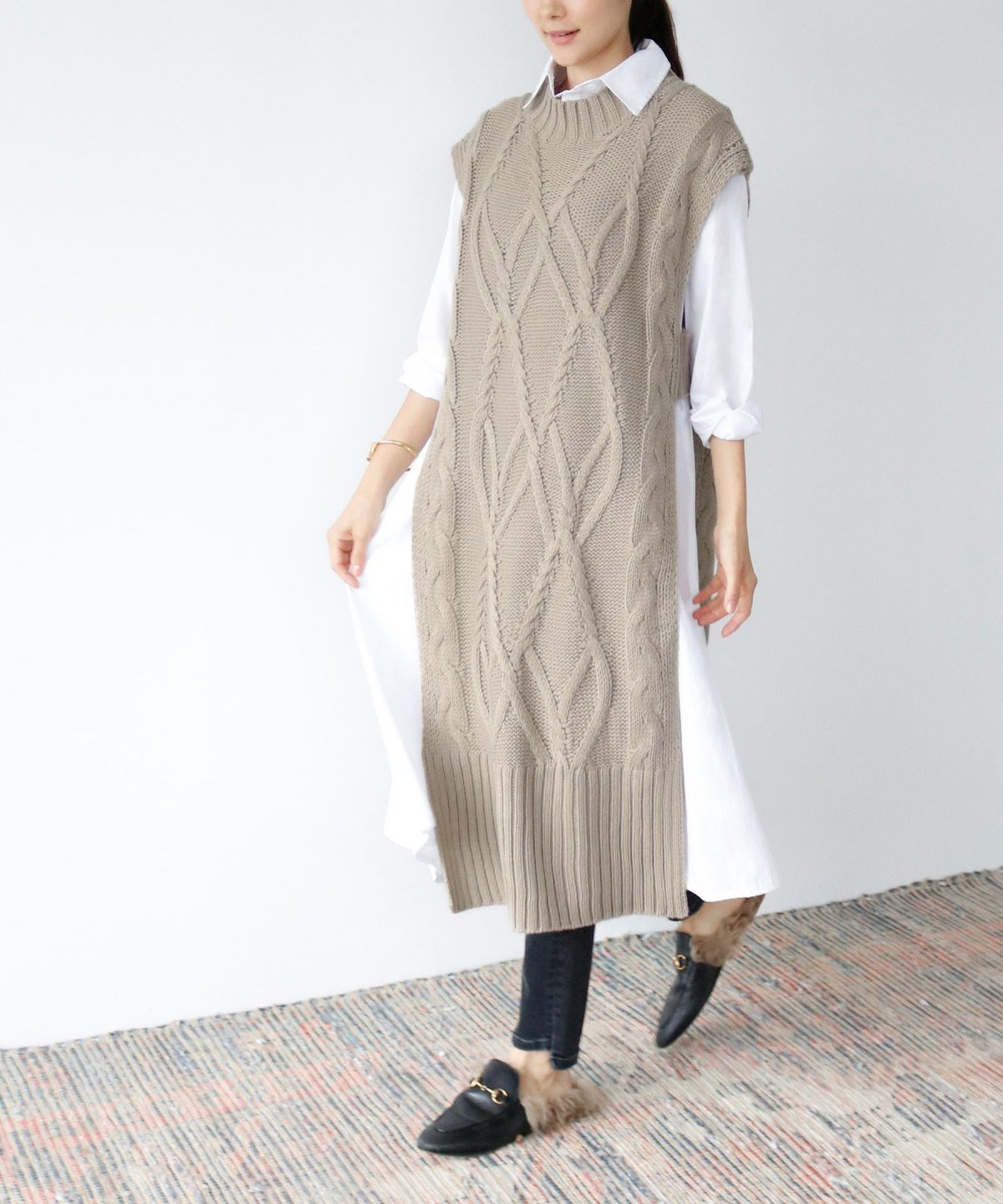 身長：163cm　着用サイズ：FREE
