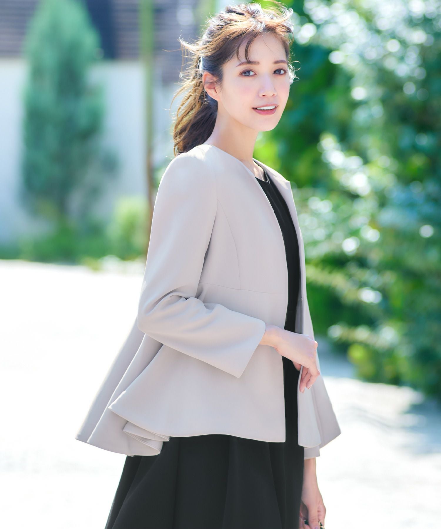 結婚式・お呼ばれ対応 | ペプラムデザイン結婚式ジャケット