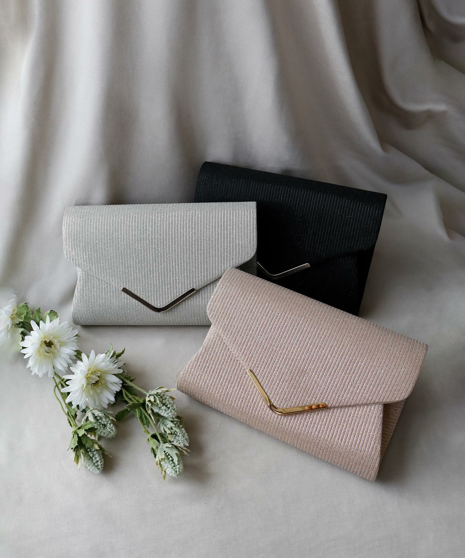 結婚式・お呼ばれ対応 | グリッタークラッチバッグ - パーティードレス