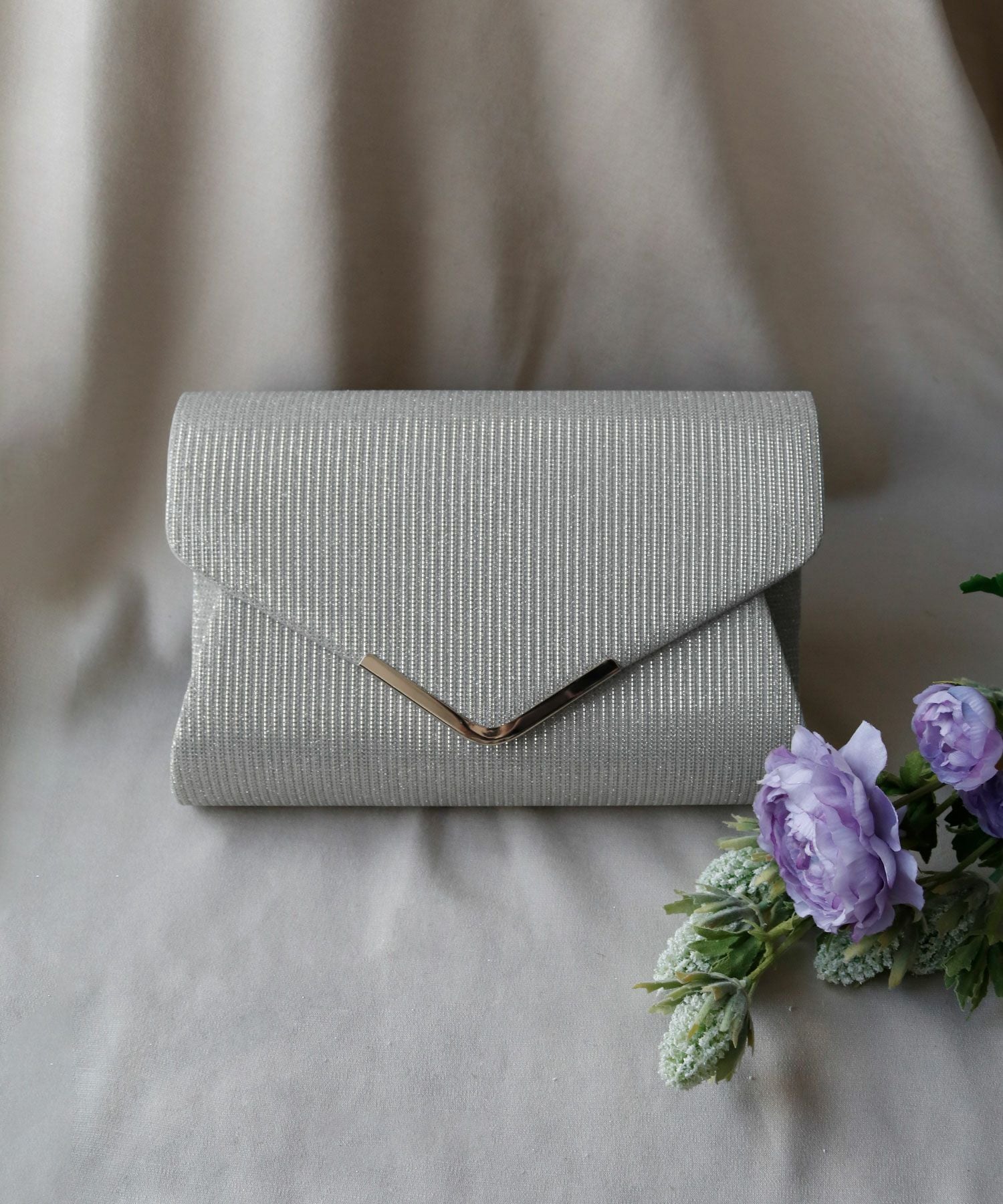 結婚式・お呼ばれ対応 | グリッタークラッチバッグ - パーティードレス
