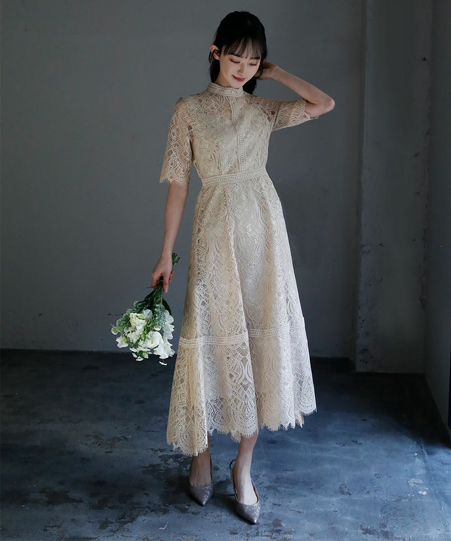 結婚式・お呼ばれ対応 | 総レースワンピース - パーティードレス通販