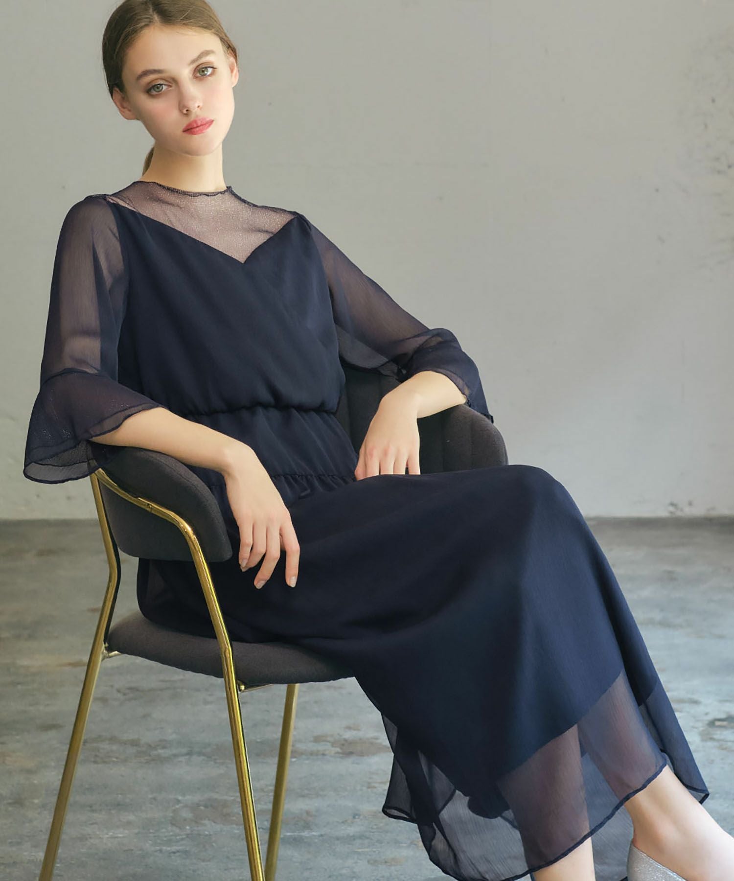 バニラクチュール パーティワンピース 結婚式・お呼ばれ対応 | シフォン&ラメチュールワンピースドレス