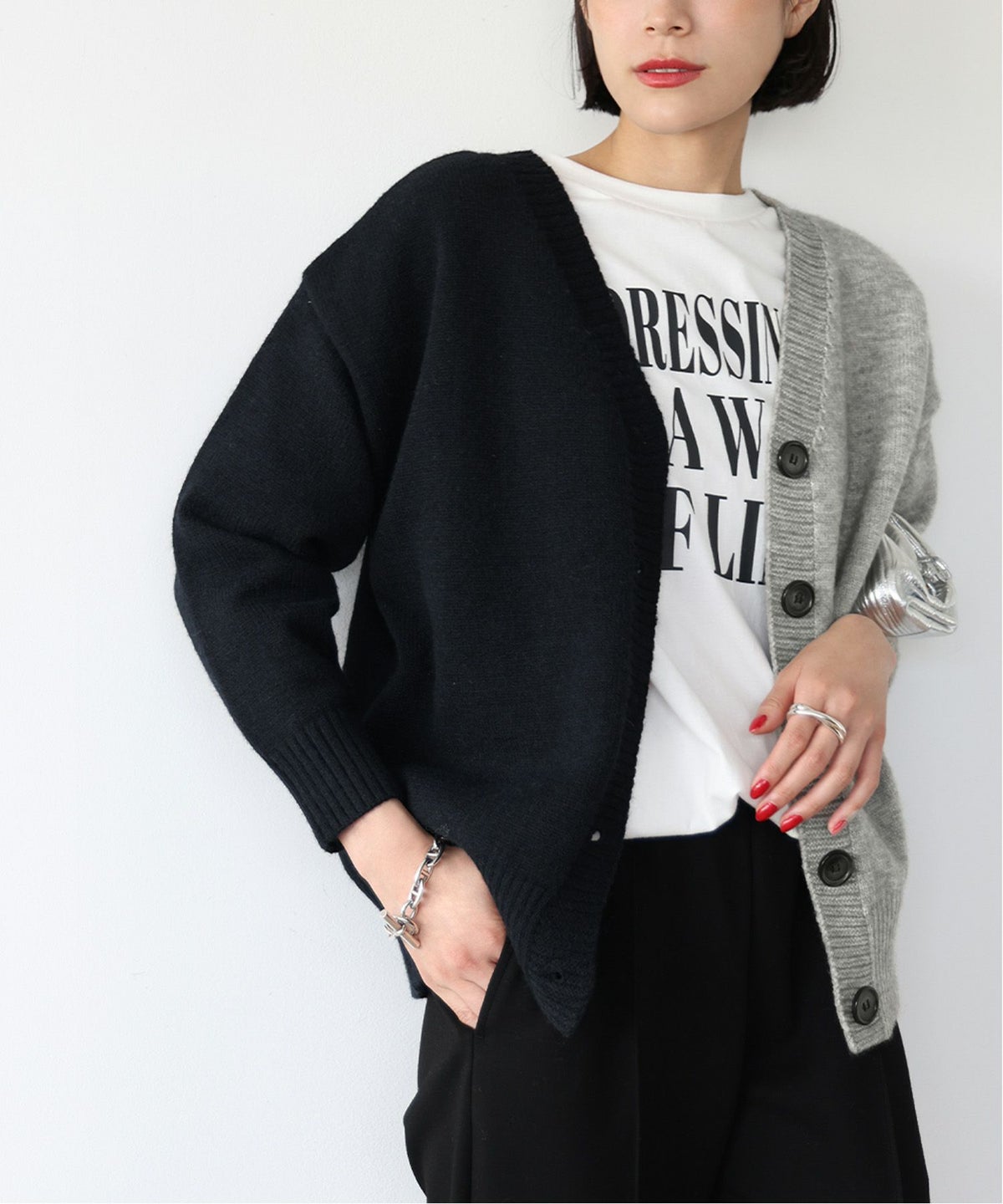 身長：164cm　着用サイズ：FREE　B：79.5 / W：58 / H：82.5