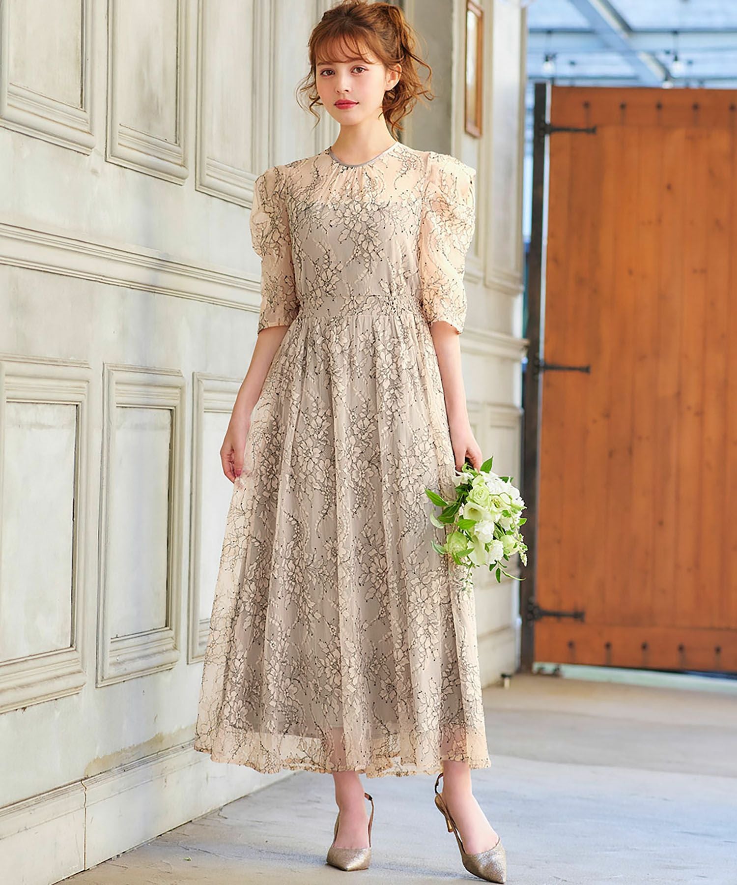 結婚式・お呼ばれ対応 | 総レースワンピースドレス - パーティードレス