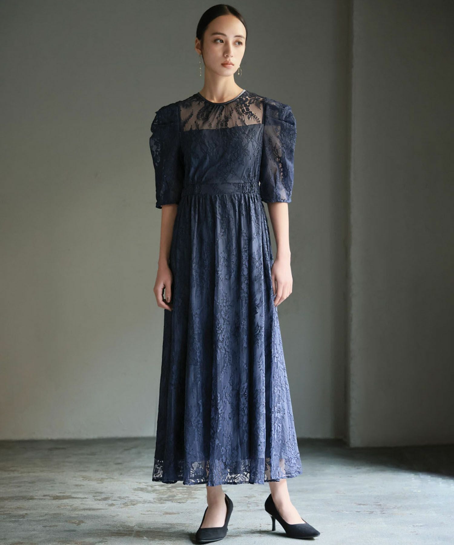 結婚式・お呼ばれ対応 | 総レースワンピースドレス - パーティードレス