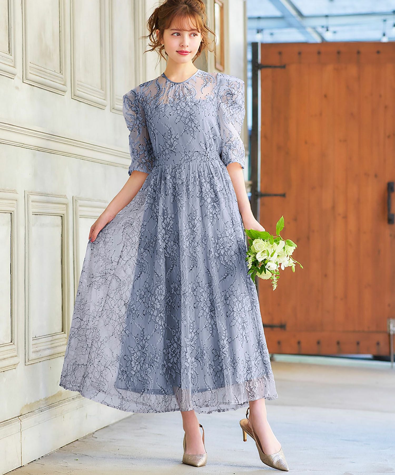 結婚式・お呼ばれ対応 | 総レースワンピースドレス - パーティードレス