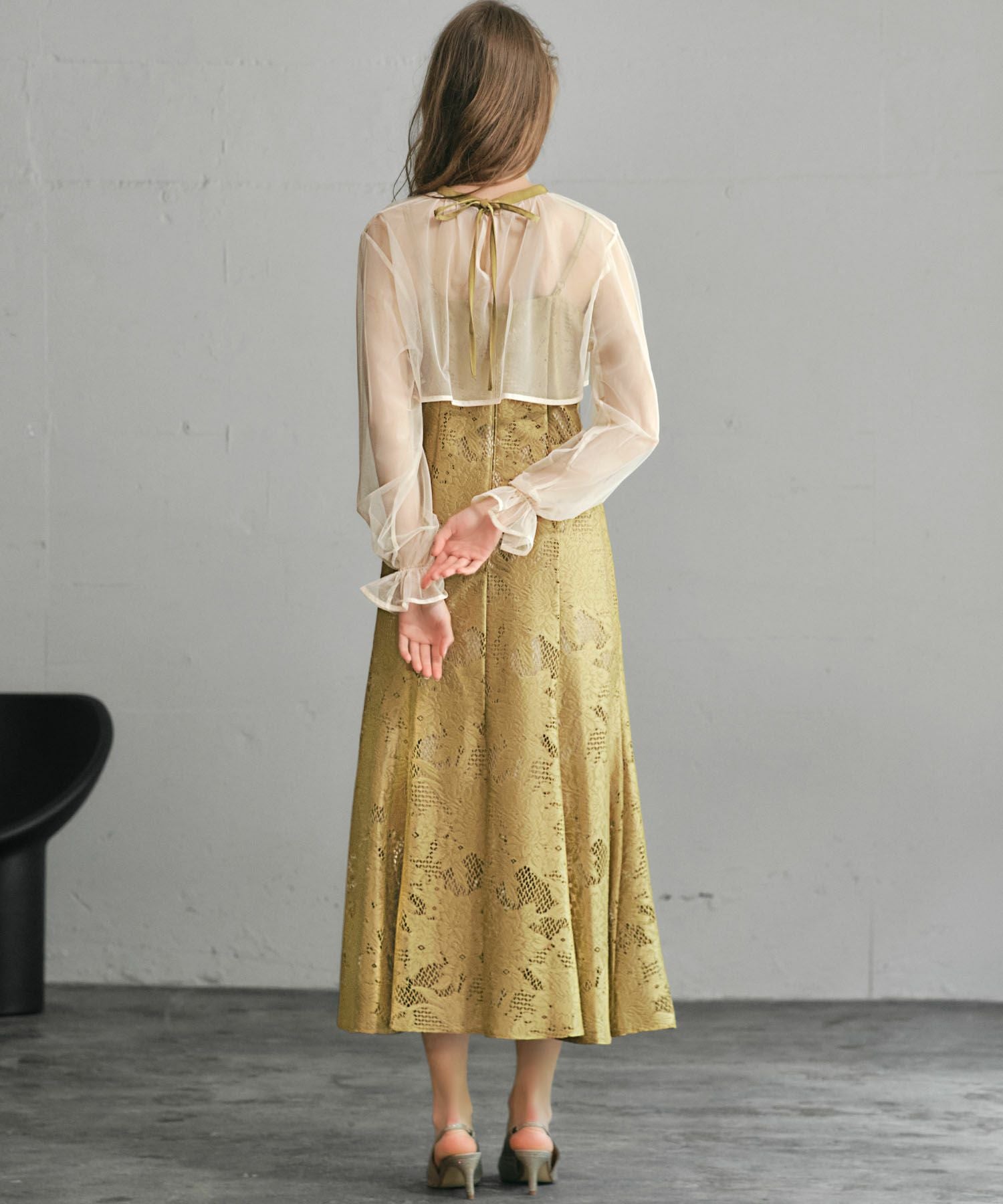 結婚式・お呼ばれ対応 | ワンピース＆ブラウス2点セットドレス