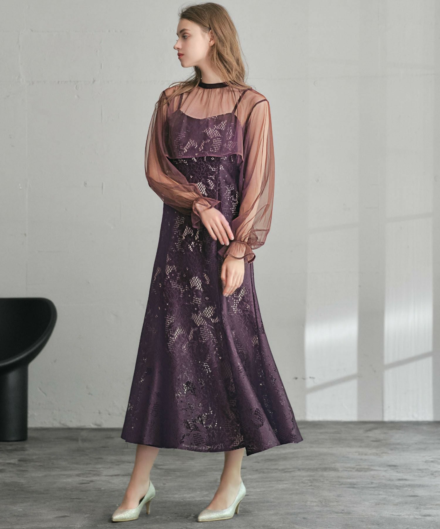 結婚式・お呼ばれ対応 | ワンピース＆ブラウス2点セットドレス