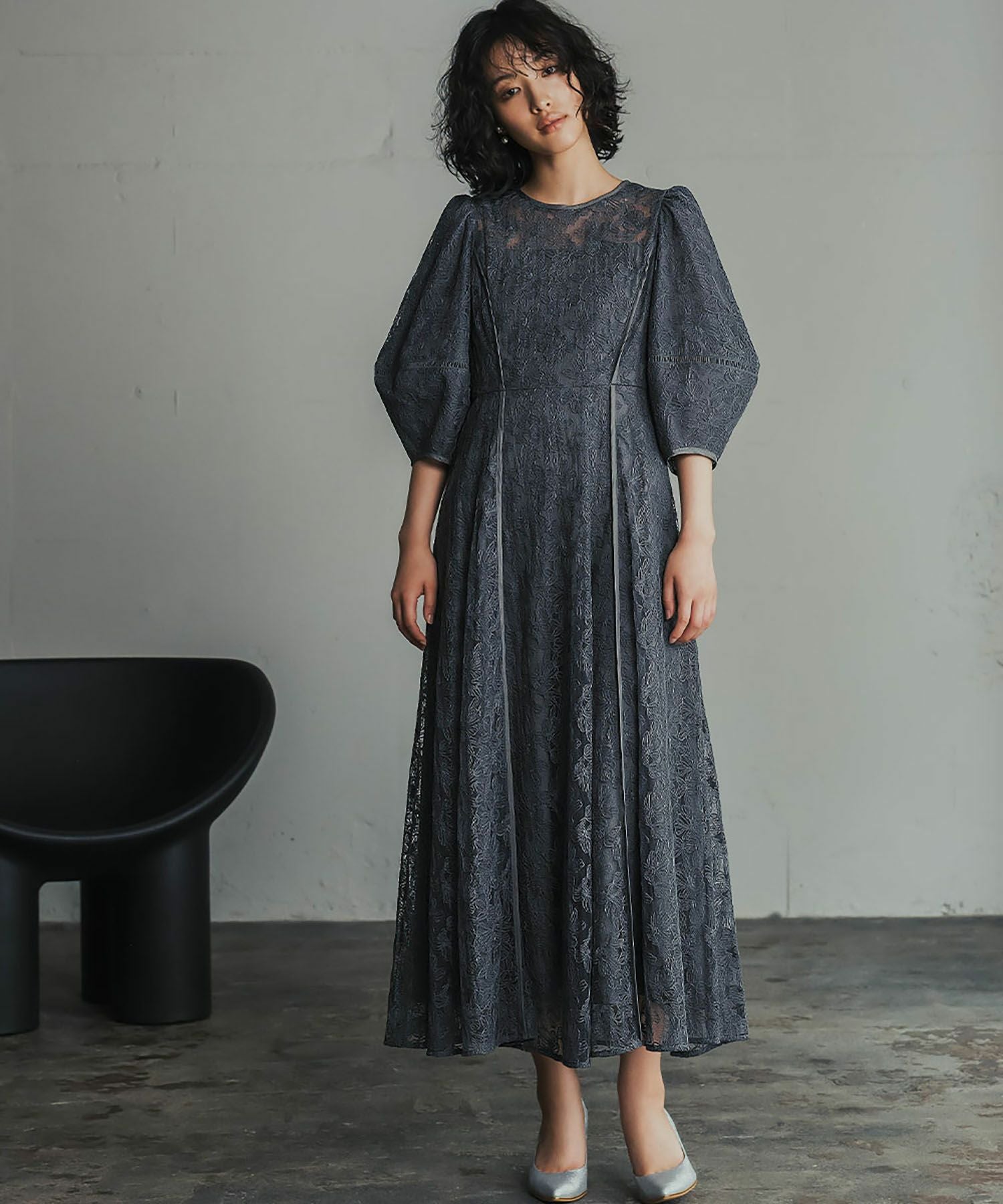 結婚式・お呼ばれ対応 | パフスリーブ結婚式ワンピースドレス