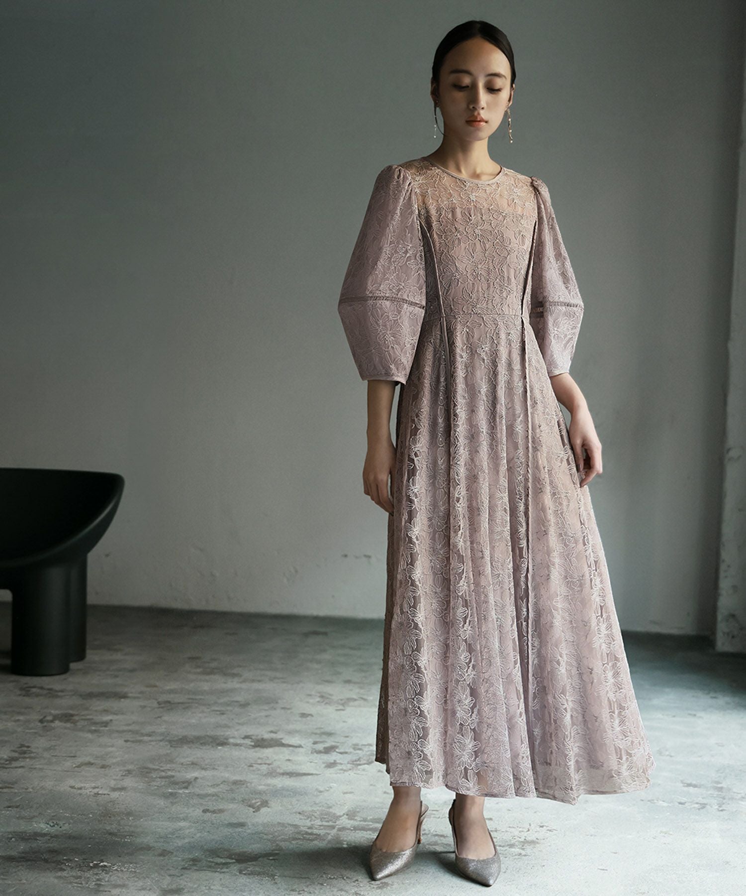 結婚式・お呼ばれ対応 | パフスリーブ結婚式ワンピースドレス