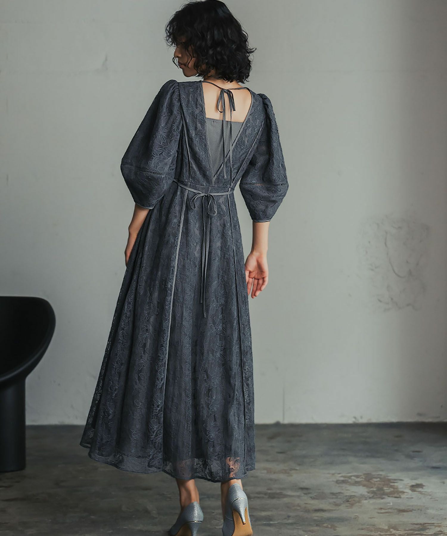 結婚式・お呼ばれ対応 | パフスリーブ結婚式ワンピースドレス