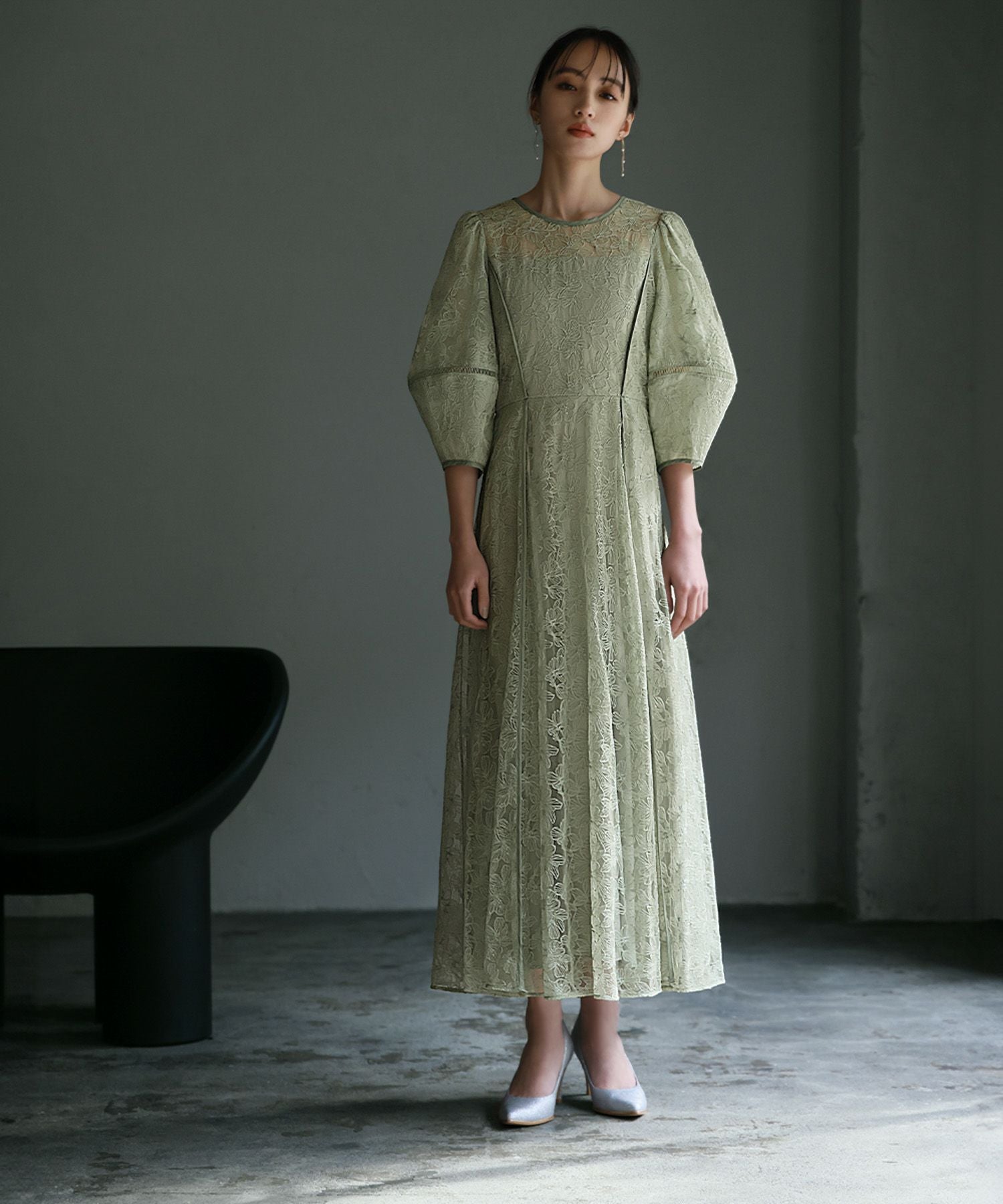 結婚式・お呼ばれ対応 | パフスリーブ結婚式ワンピースドレス