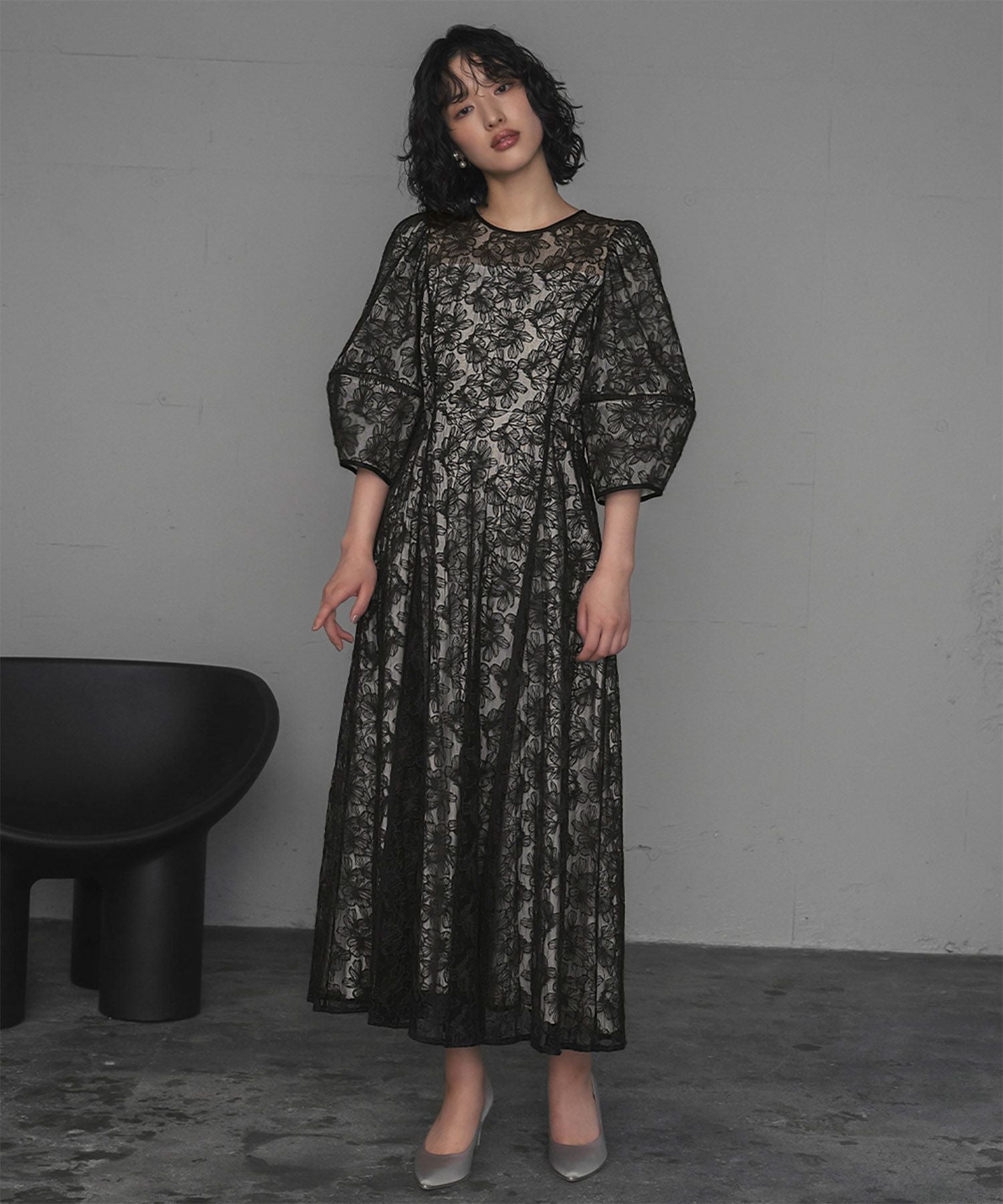 結婚式・お呼ばれ対応 | パフスリーブ結婚式ワンピースドレス