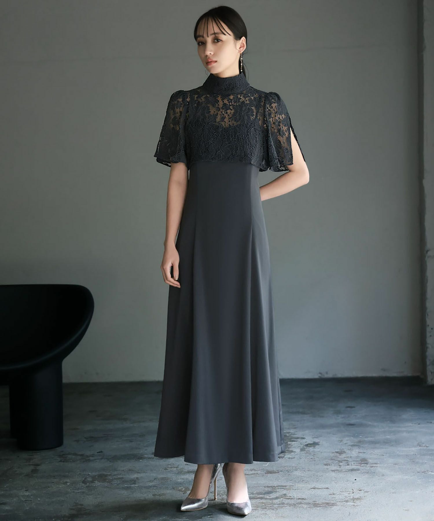 新品 11号 リファンネ 2点set 黒 レースのブラウス ドレス 結婚式 SOIR - 新品 11号 リファンネ 2点set 黒 レースのブラウス ドレス 結婚