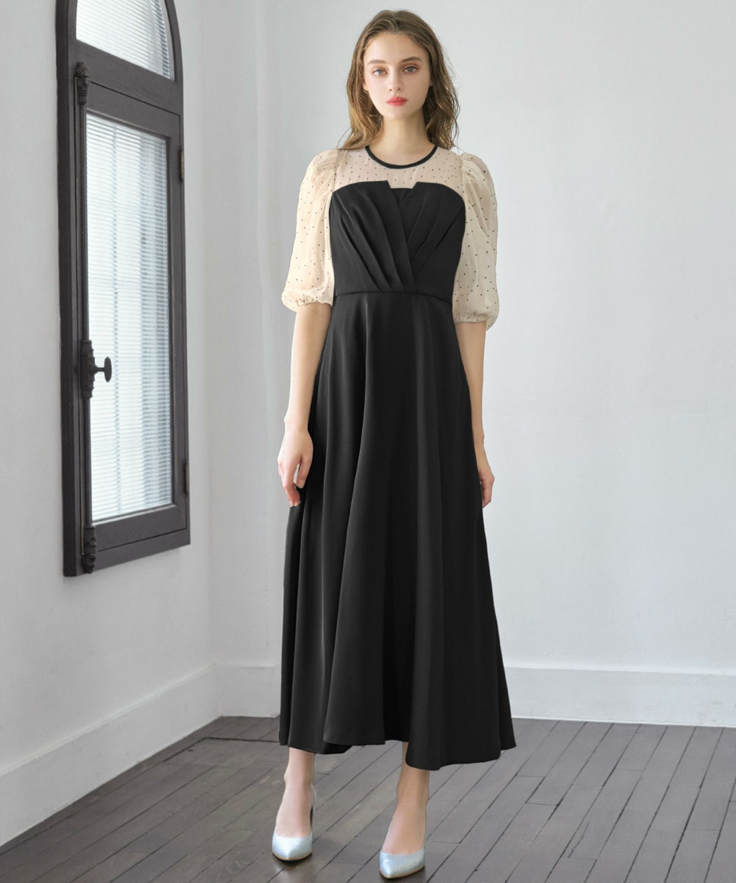クラネ　ロングワンピース　レディース　2　オケージョンドレス　ドット　プリーツ 000000007130-13.jpg?size=xl&w=