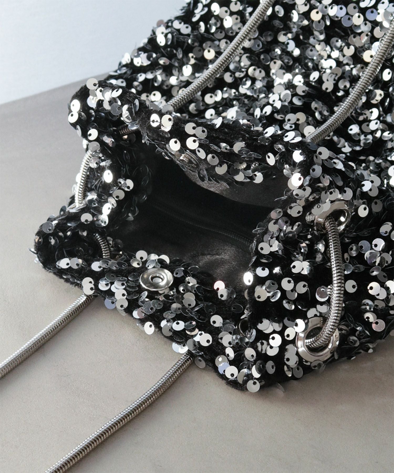 結婚式・お呼ばれ対応 | スパンコール巾着パーティーバッグ