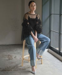 身長：160cm　着用サイズ：FREE　B：77 / W：57 / H：75