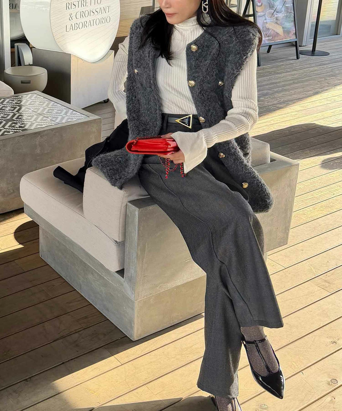 身長：160cm　着用サイズ：FREE