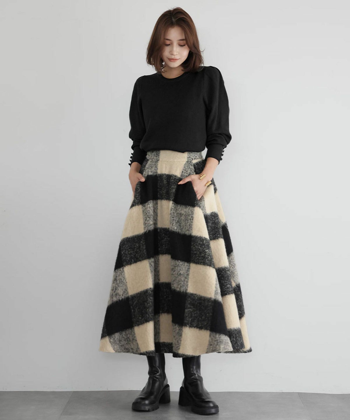 身長：162cm　着用サイズ：FREE