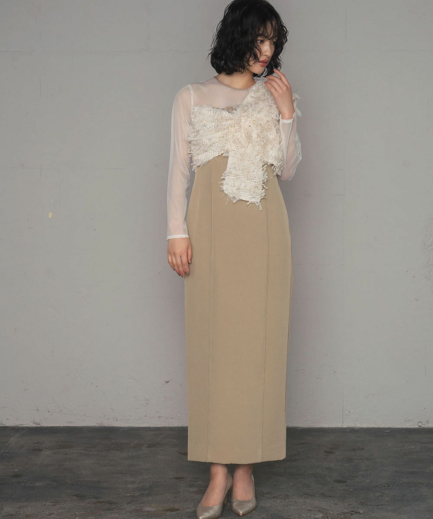 結婚式・お呼ばれ対応 | フリンジグリッターパーティードレス