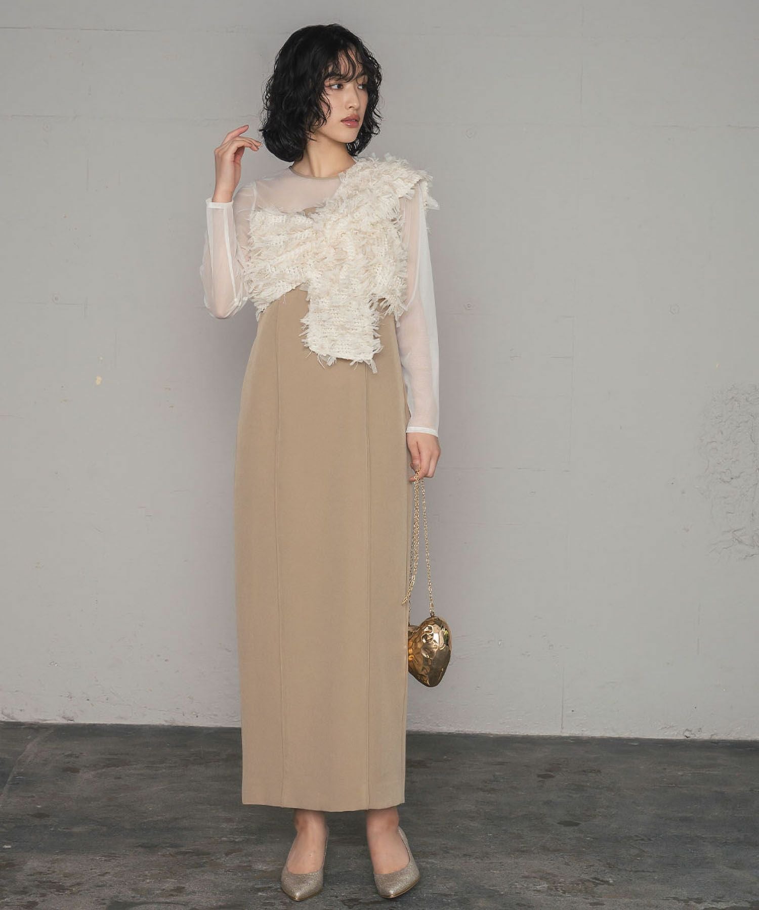 結婚式・お呼ばれ対応 | フリンジグリッターパーティードレス