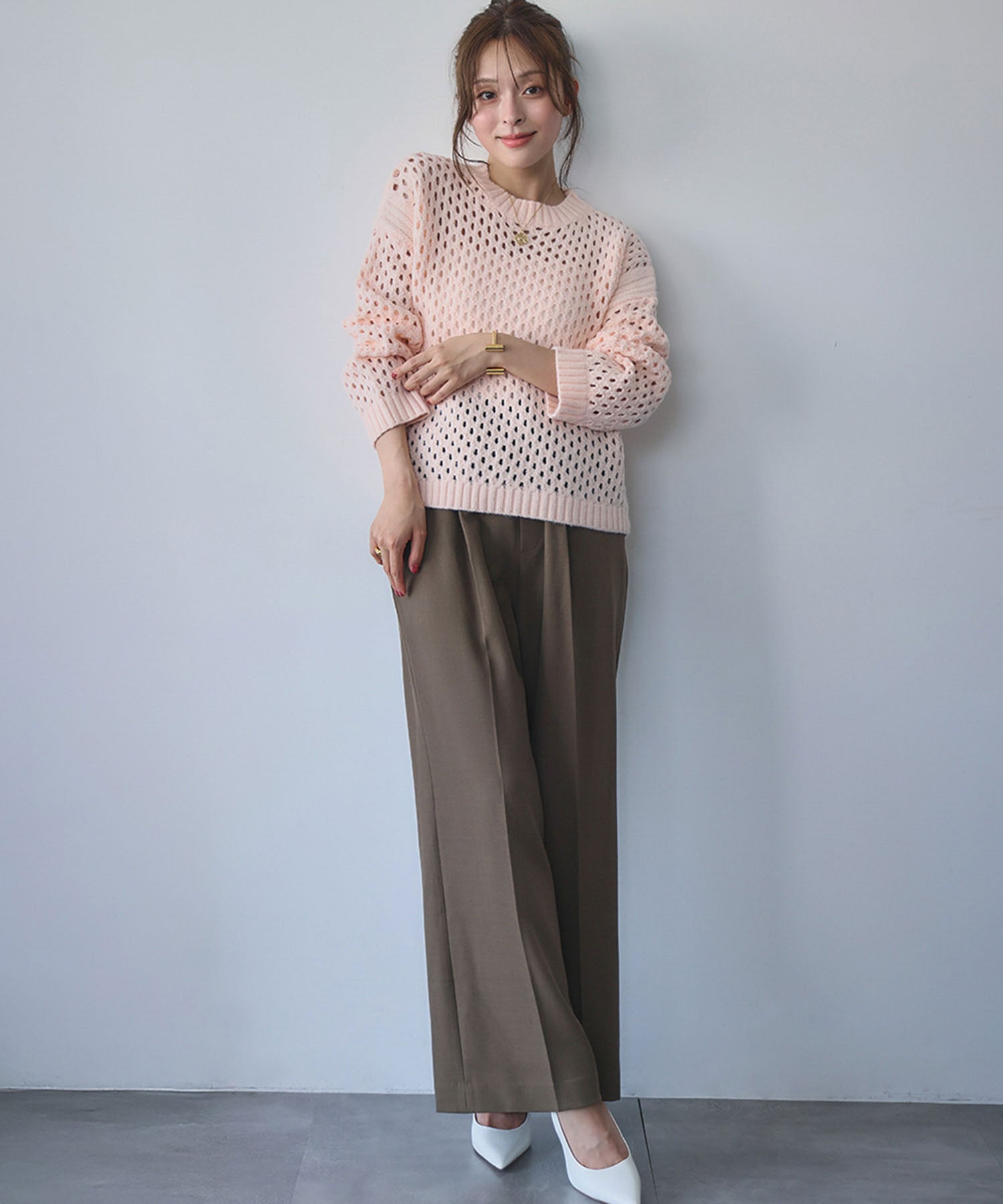 ⭐︎TNページ⭐︎ ツイルストレッチタックワイドパンツ｜LOUNIE（ルーニィ）公式サイト