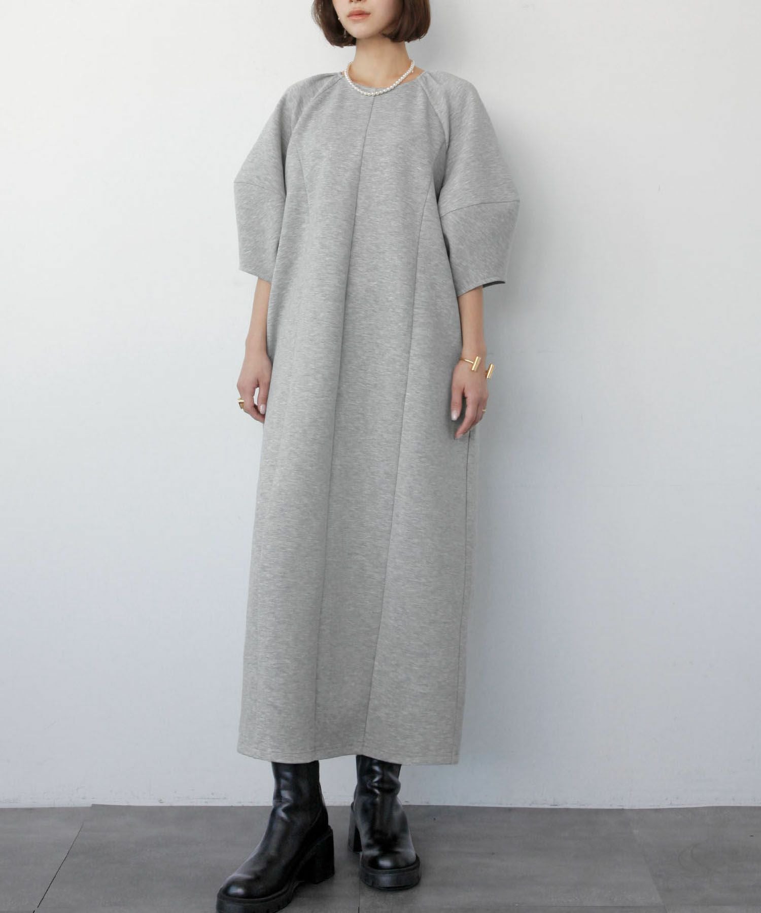 デイリー・カジュアル対応 | ボリュームスリーブワンピース