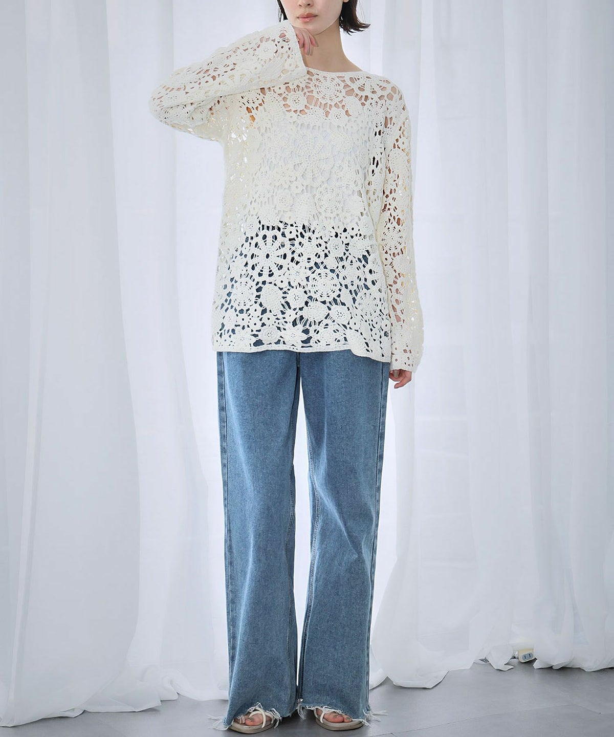 身長：166cm　着用サイズ：FREE　B：72 / W：59 / H：82