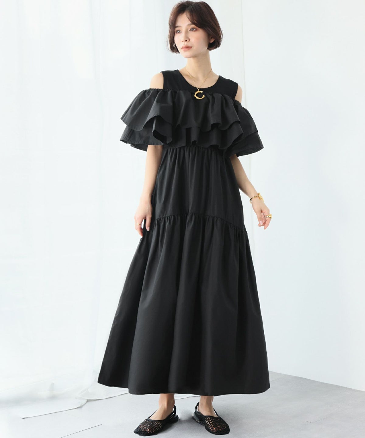 身長：162cm　着用サイズ：FREE