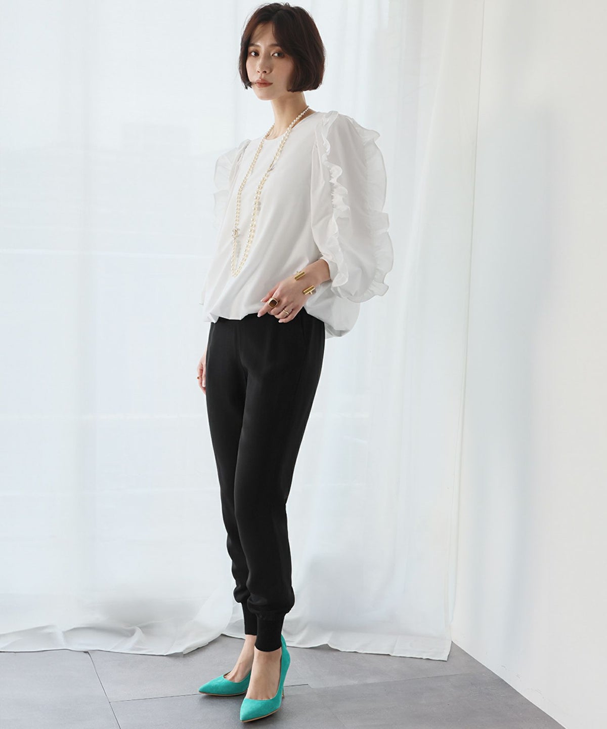 身長：162cm　着用サイズ：FREE