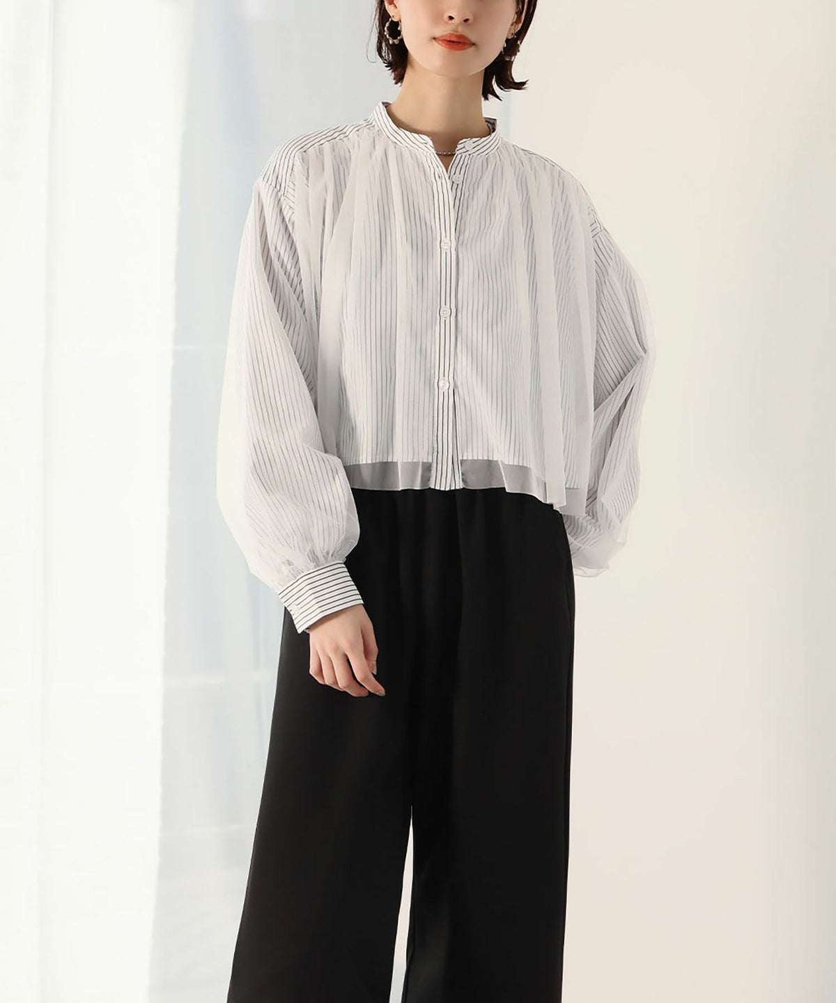 身長：166cm　着用サイズ：FREE　B：72 / W：59 / H：82