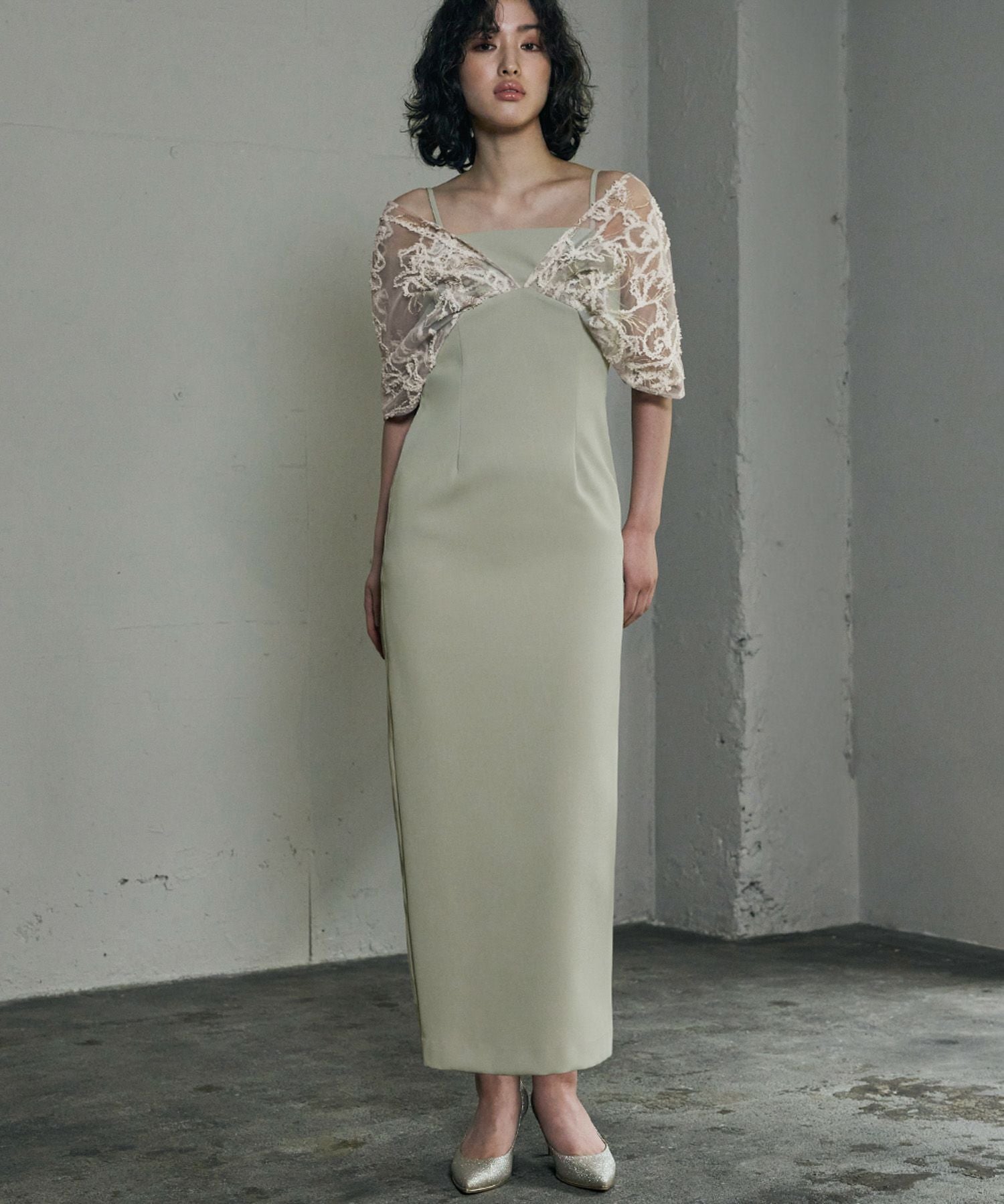 結婚式・お呼ばれ対応 | レイヤードロングワンピースドレス