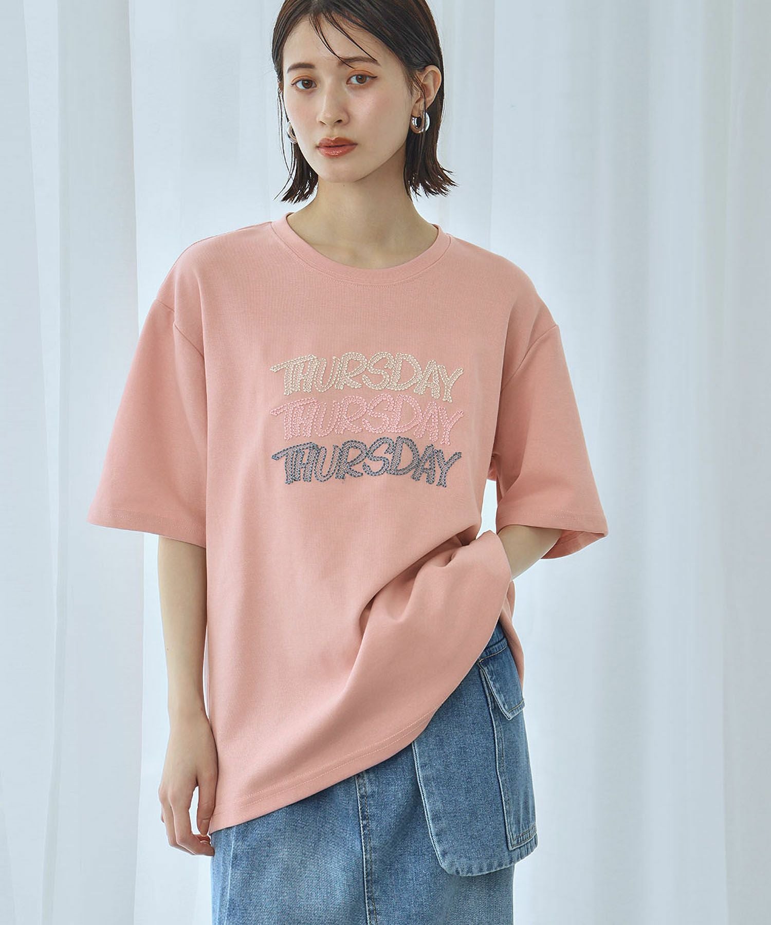 デイリー・カジュアル対応 | 刺繍メッセージTシャツ - パーティー