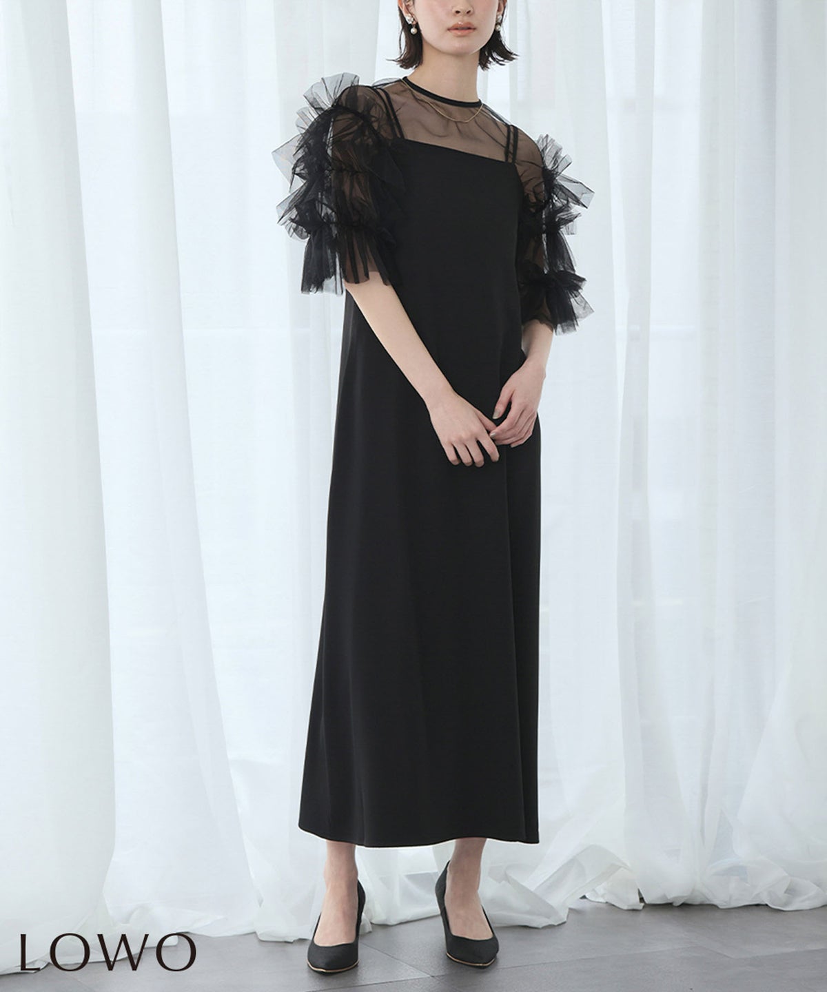 身長：166cm 着用サイズ：FREE B：72 / W：59 / H：82