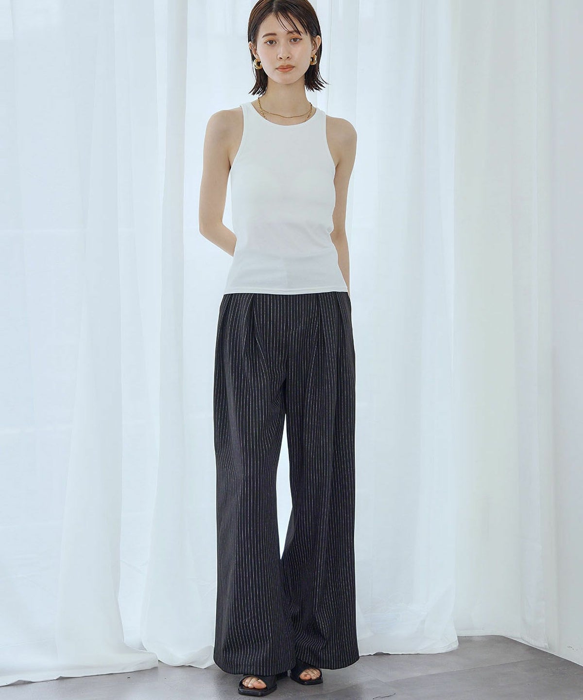 身長：166cm　着用サイズ：FREE　B：72 / W：59 / H：82