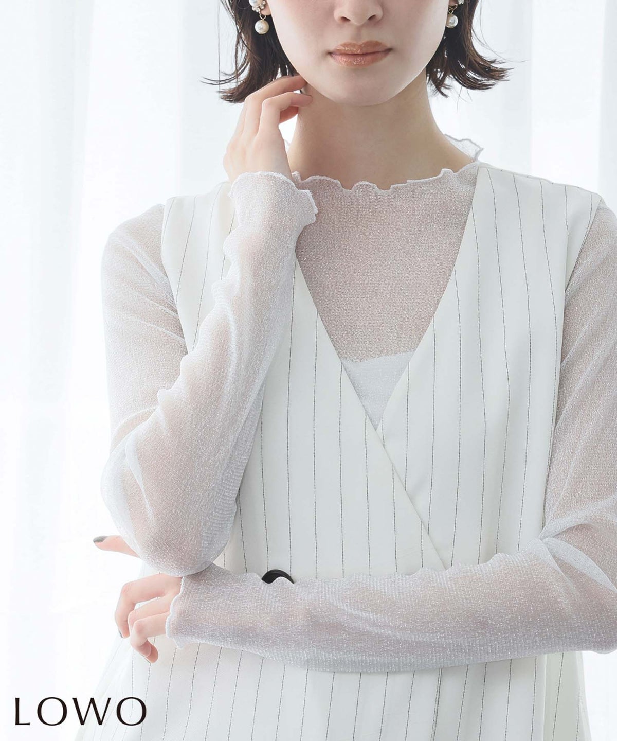 身長：166cm 着用サイズ：FREE B：72 / W：59 / H：82