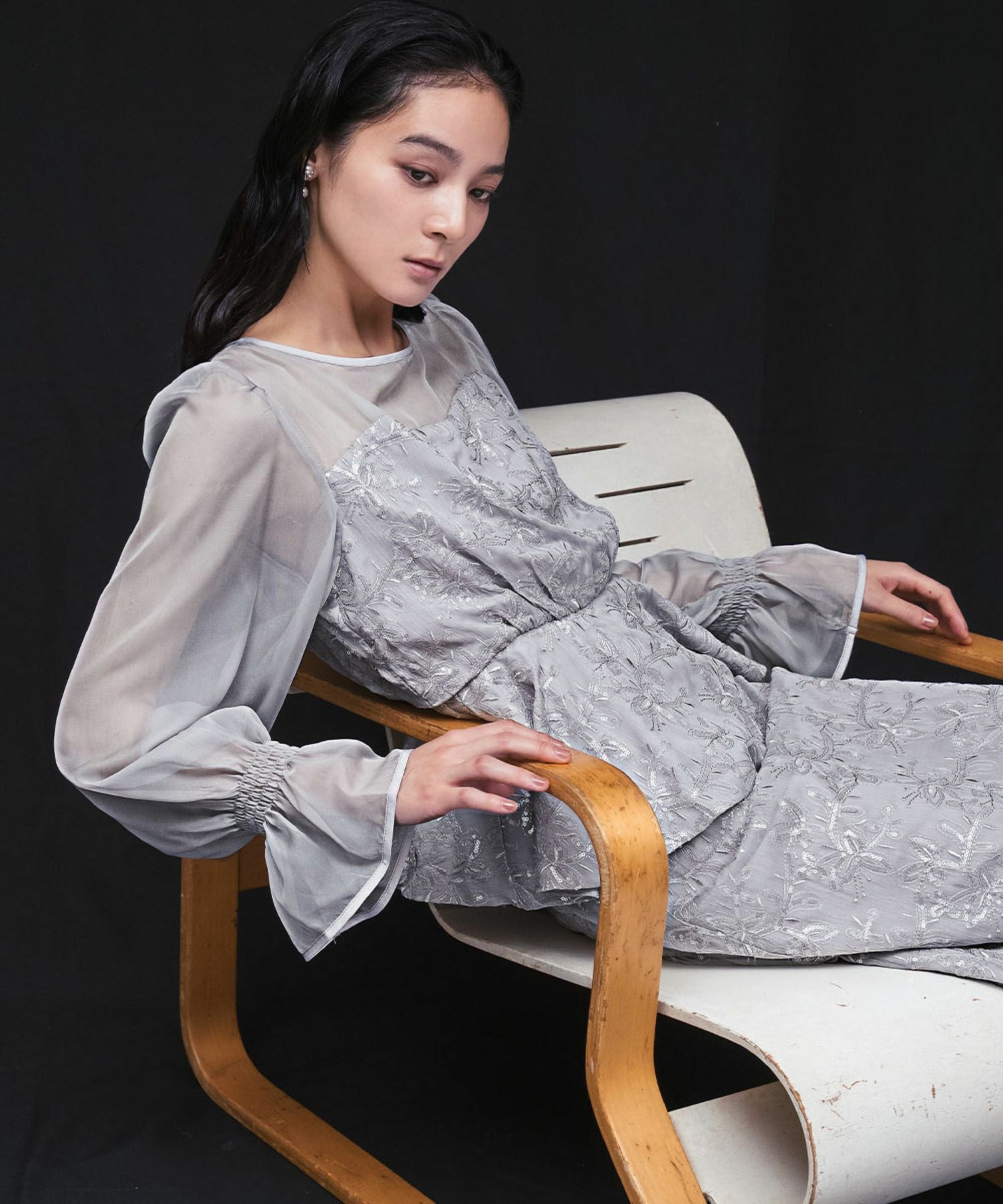 結婚式・お呼ばれ対応 | スパンコール&花柄パーティードレス