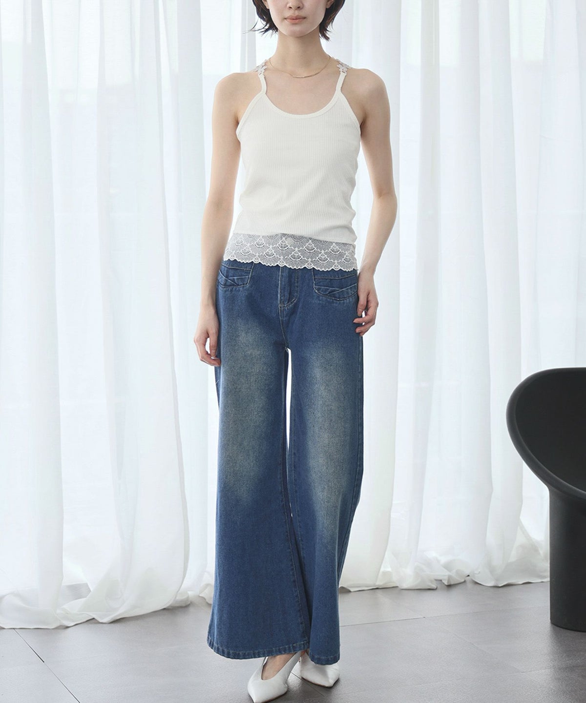 身長：166cm　着用サイズ：FREE　B：72 / W：59 / H：82