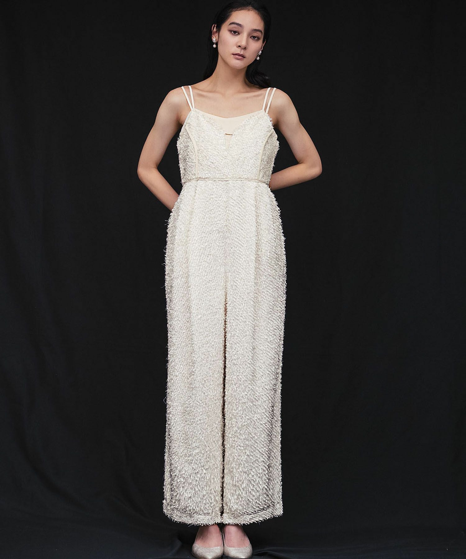 結婚式・お呼ばれ対応 | パイピングオールインワンパンツドレス