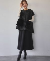 身長：170cm　着用サイズ：FREE　B：86 / W：61 / H：87